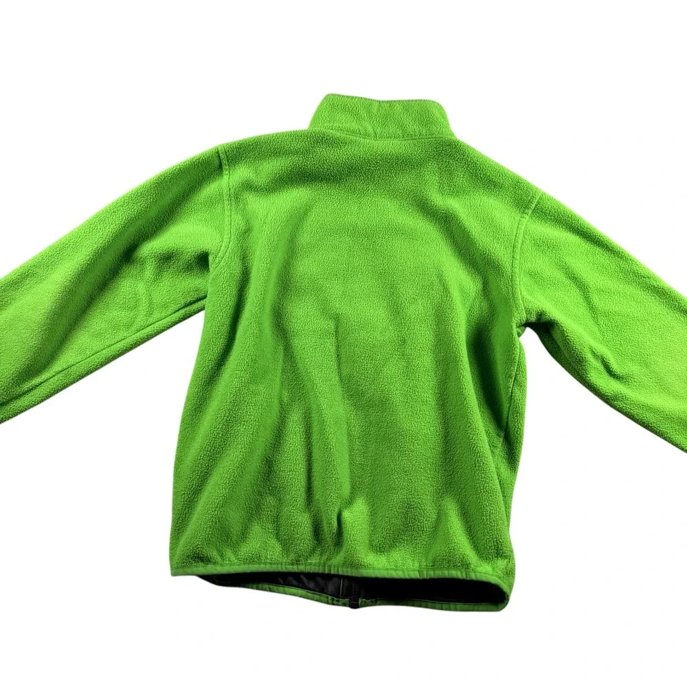 VTG‎ North Face Boys M 10/12 Full Zip Fleece Jacket Lime Green Coat GorpCore
